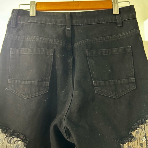 Black jeans with sheer side panels - Picture 7 of 14